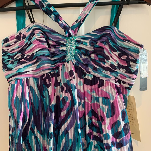 Laundry by Shelly Segal X-Front Chiffon Dress - Picture 2 of 5